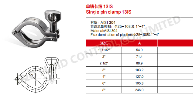 Sanitary Stainless Steel Is I Line Clamp China Stainless Steel Is